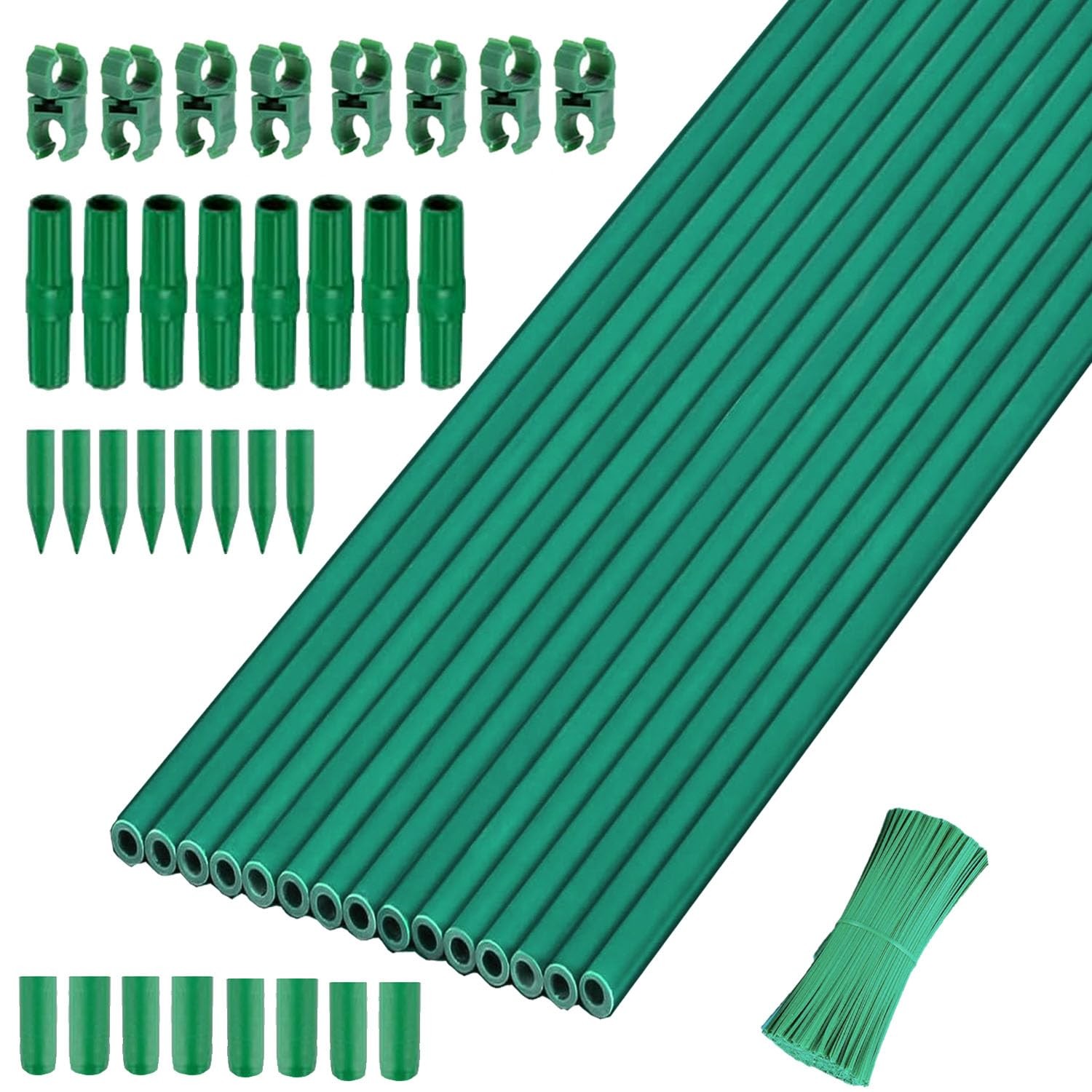Garden Stakes 13.7 Inch, DIY 4ft 5ft 6ft 7ft 8ft 15Set Tomato Stakes Plastic ... gallery