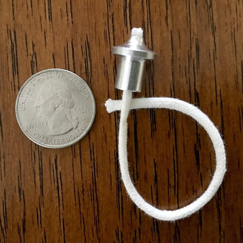 Eco-Friendly 2.6mm Cotton Wicks & Aluminum Holders - 10-Pack for Small Candles gallery