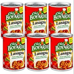 6 Pack Chef Boyardee Lasagna Pasta Chunky Tomato And Meat Sauce Canned 15 oz Can