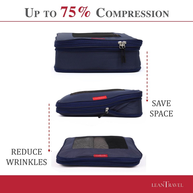 LeanTravel Premium Compression Packing Cubes for Travel - Luggage Organizers ... gallery