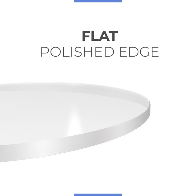 Plexiglass Table Top 1/8" (3mm) Thick Clear Round Acrylic Table Top w/ Flat Edge gallery