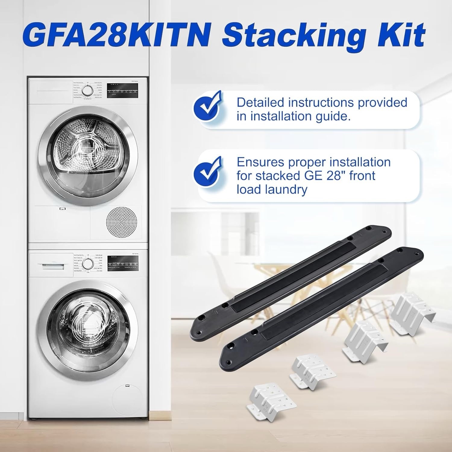 GE Stack Bracket Kit GFA28KITN - Washer Dryer Stacking Kit - MISSING 1 Bracket** gallery