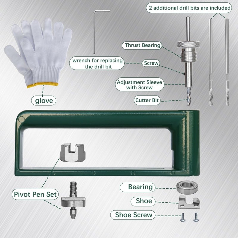 Adjustable Sheet Metal Hole Cutter w/ 2 Drill Bits, 2 to 12" Sheet Metal Saw ... gallery