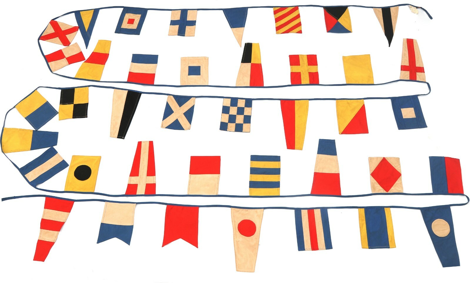 Nautical Code Bunting Huge 100% Sewn Cotton Banner 40 Flags (12.5 Meters Long) gallery