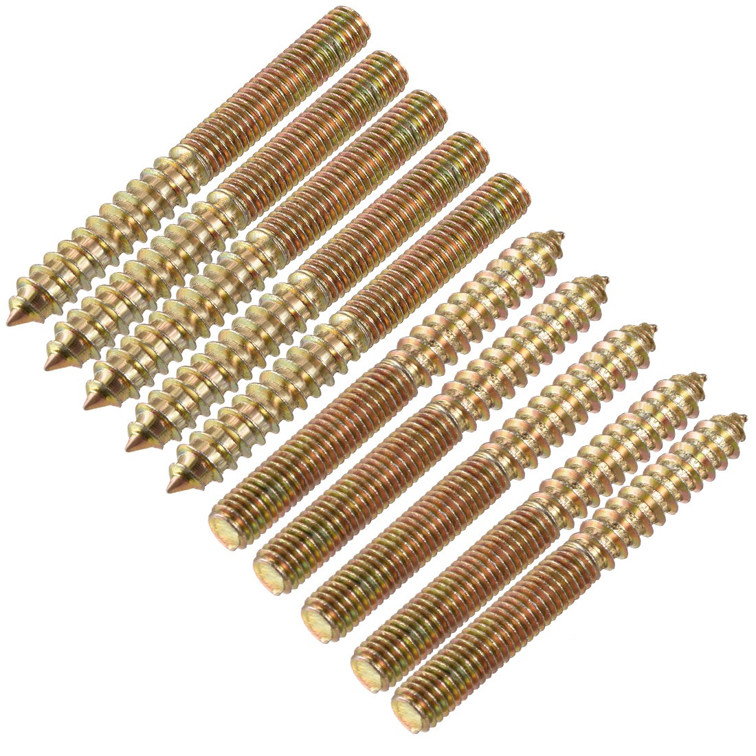 10Pcs M8x75mm Hanger Bolt Double Headed Bolt Self-Tapping Screw for Furniture gallery