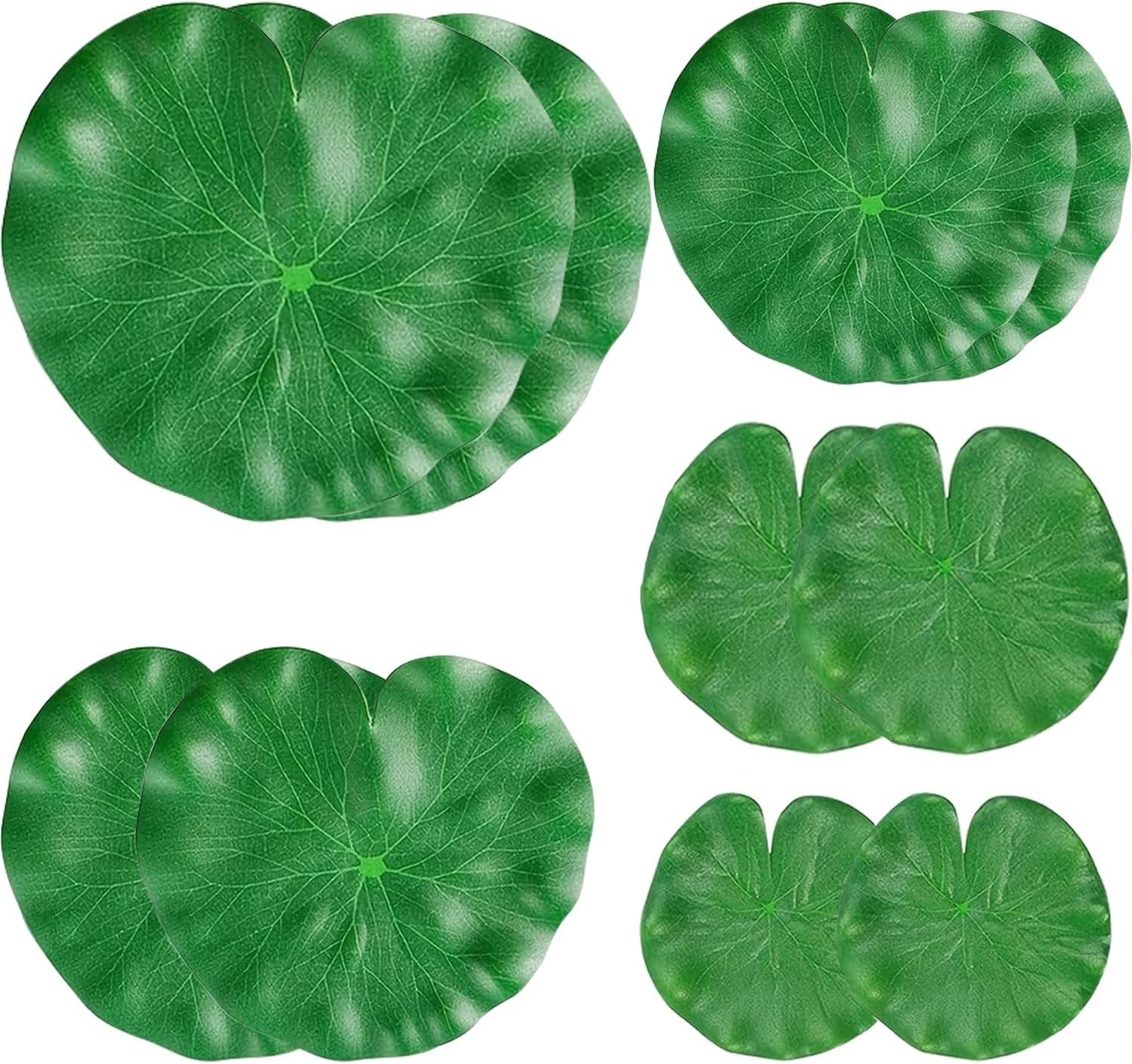 Artificial Floating Lily Pads 10PCS Lotus Leaves Pond Decor for Koi Fish Pool gallery