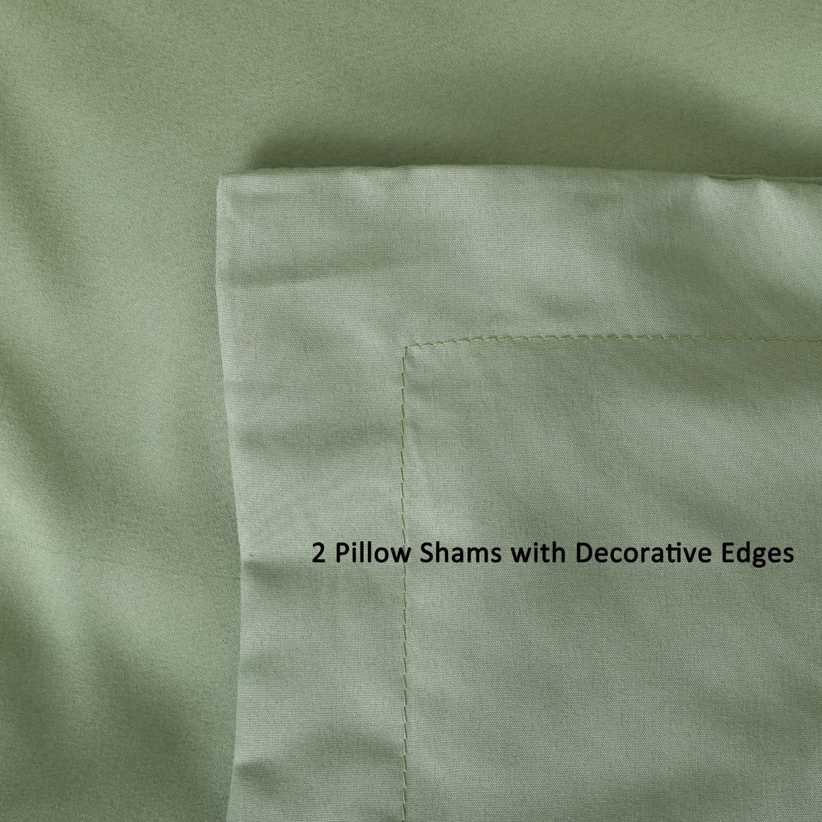 3-Piece Duvet Cover Set Comforter Set with 2 Pillowcases Queen Size Green gallery