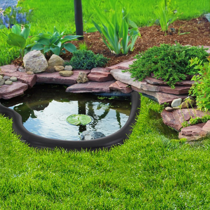 Algreen 91901 Avonlea Rigid Preformed 33 Gallon Plant Safe Pond Liner, Black gallery