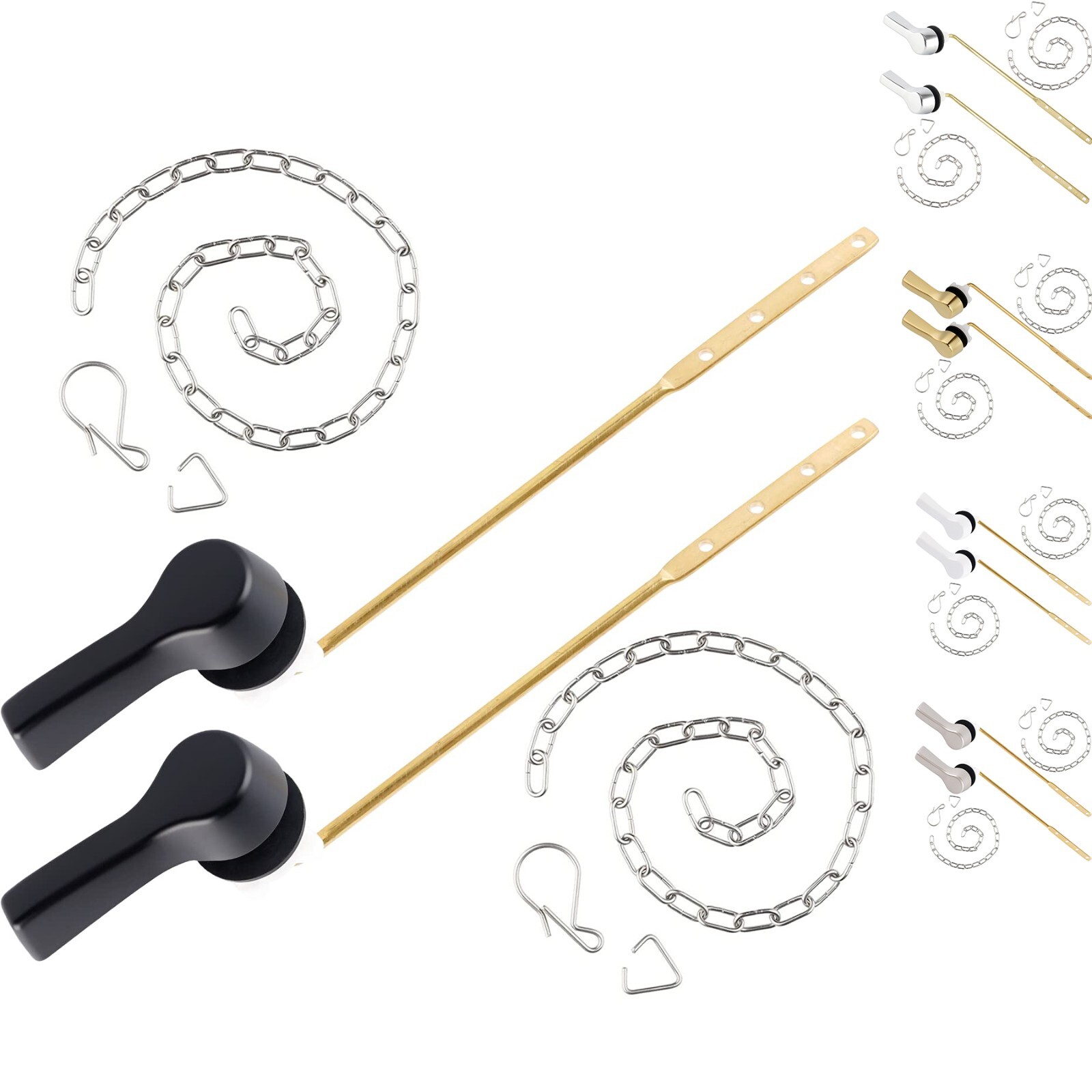 Hibbent 2 Pack Toilet Tank Flush Lever Replacement,Universal Front Mount Handle gallery