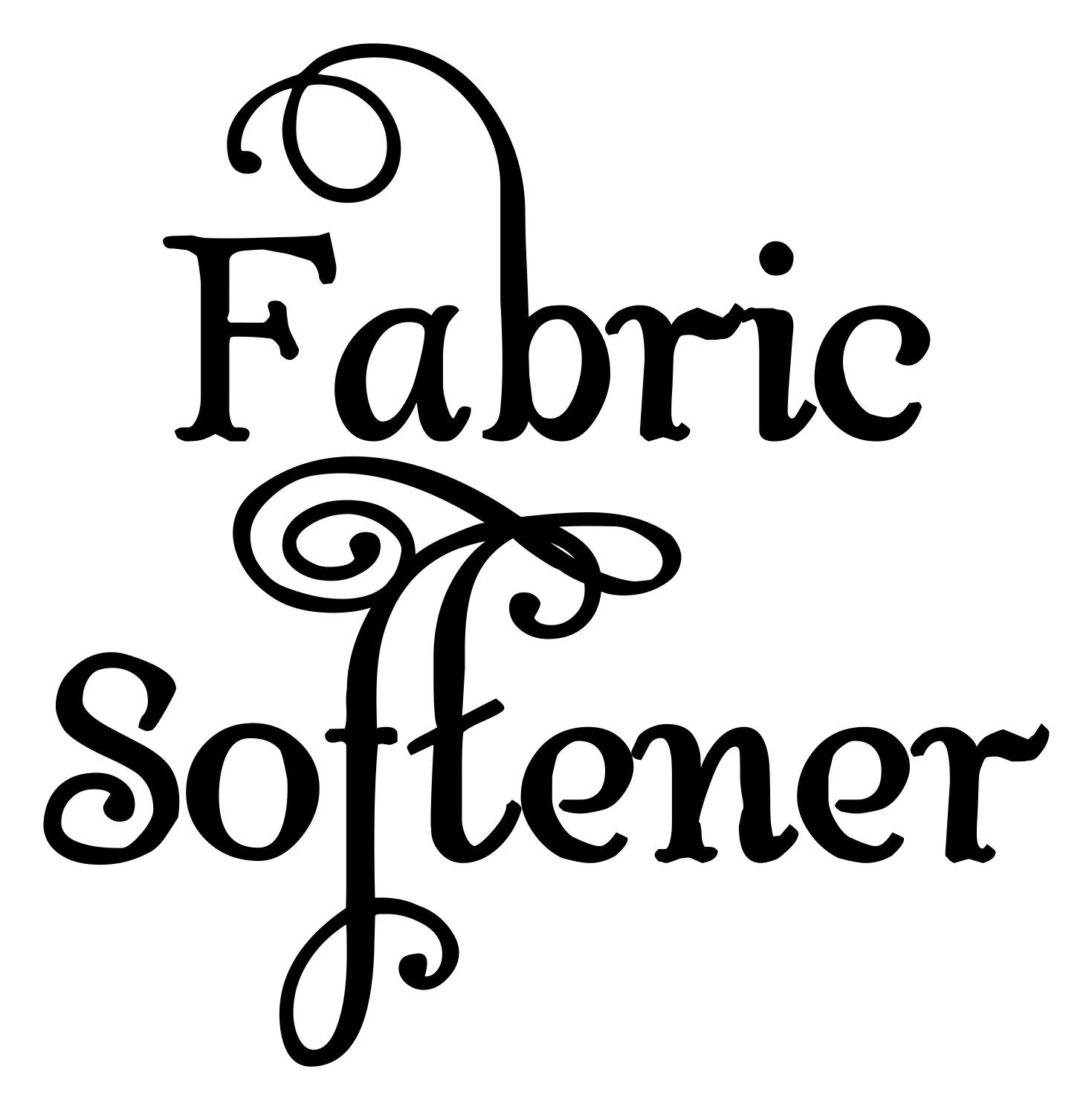 FABRIC SOFTENER Vinyl Decal Sticker - Laundry Room Label Clothes Washer - Swash gallery