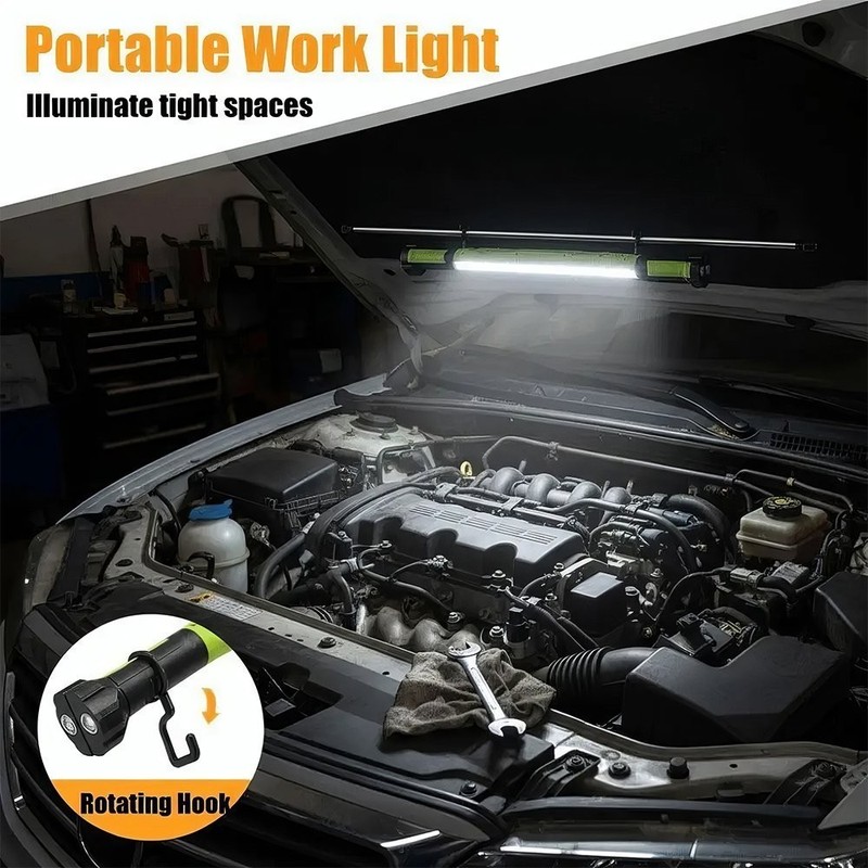 Magnetic Work Light 3000LM Rechargeable LED Work Light Bar for Garage, Workshop gallery