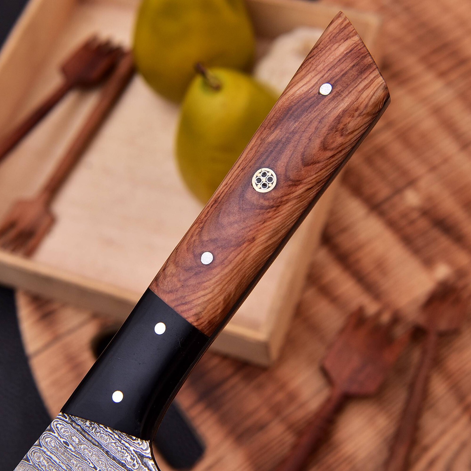 HANDMADE FORGED DAMASCUS STEEL Bunka Chef Knife KITCHEN KNIFE WOOD HANDLE gallery