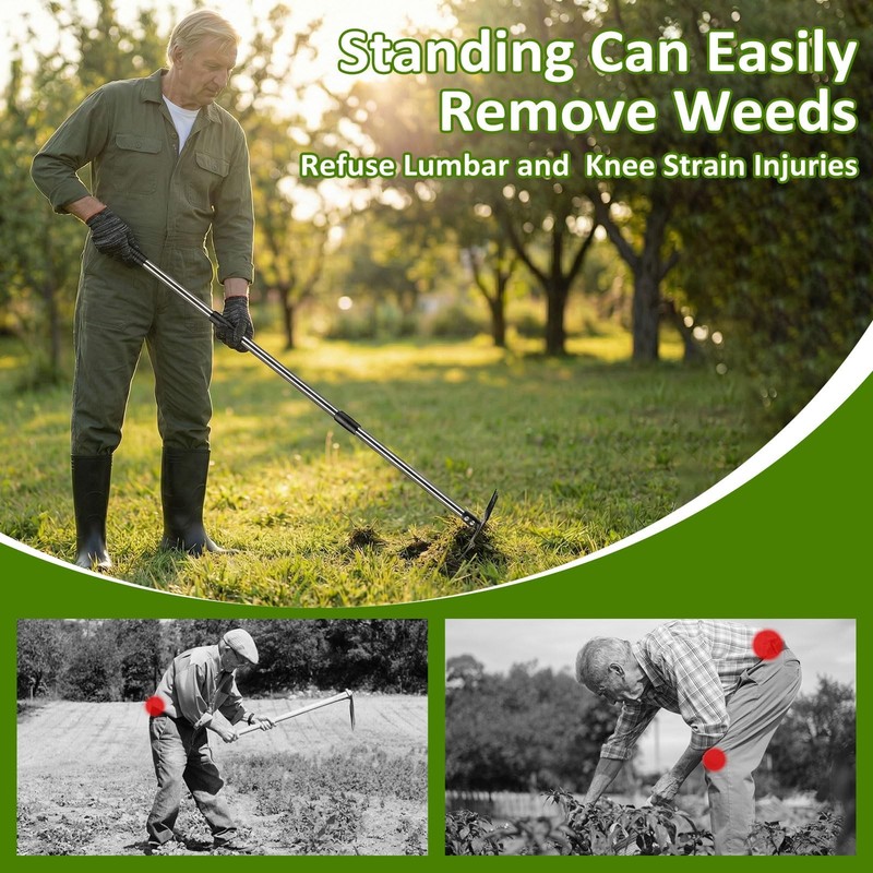 Weed Puller Tool with Long Handle - Adjustable Length Manual Weeder Tool, 2 i... gallery