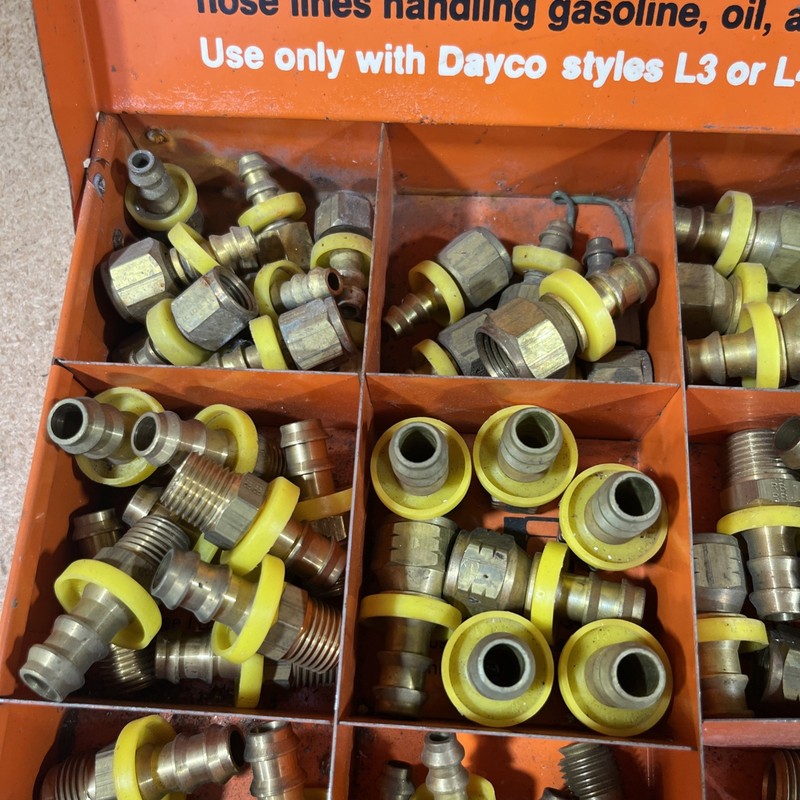 9lbs SOLID BRASS Industrial Hydraulic & Pneumatic Air Line & Hose Fittings LOT gallery