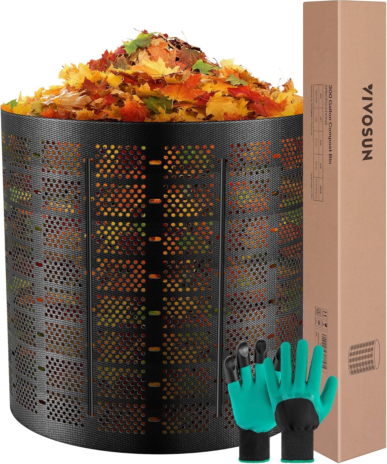 300 Gallon Outdoor Compost Bin Expandable Composter Easy to Setup & Large gallery