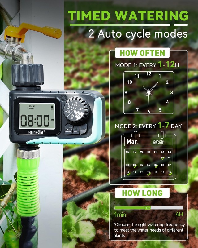 Sprinkler Timer Programmable Water Digital Irrigation Rain Delay Manual ITV105NH gallery