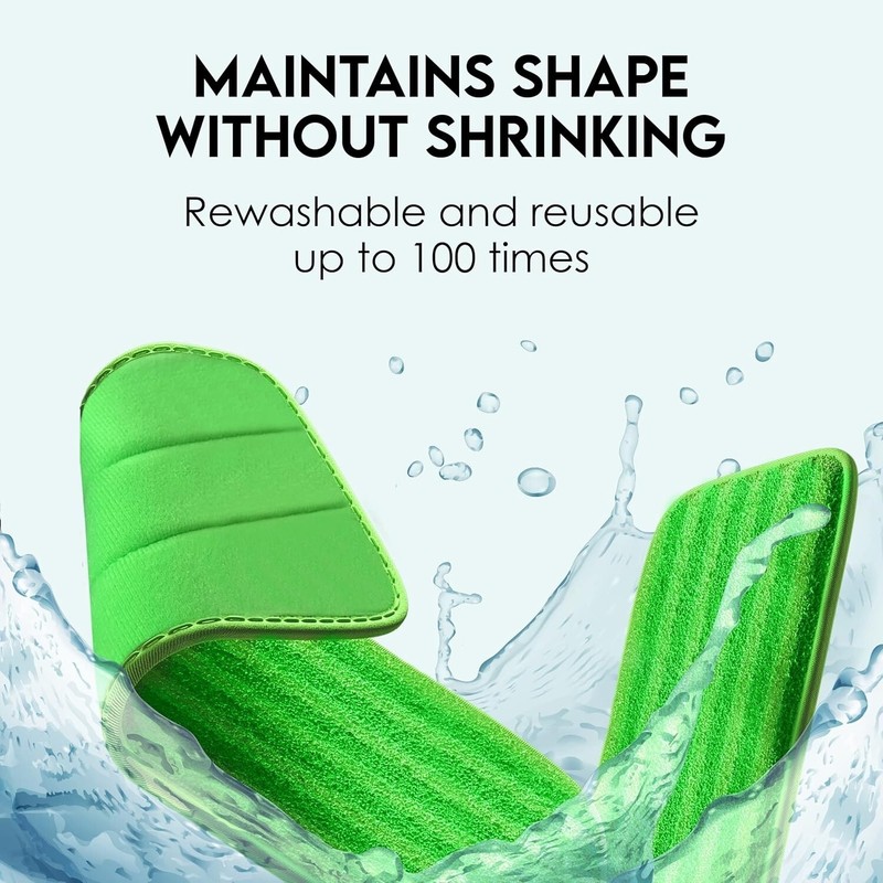 18" Microfiber Mop Pads 4 Pack, Reusable Washable Cloth Mop Head Replacements gallery