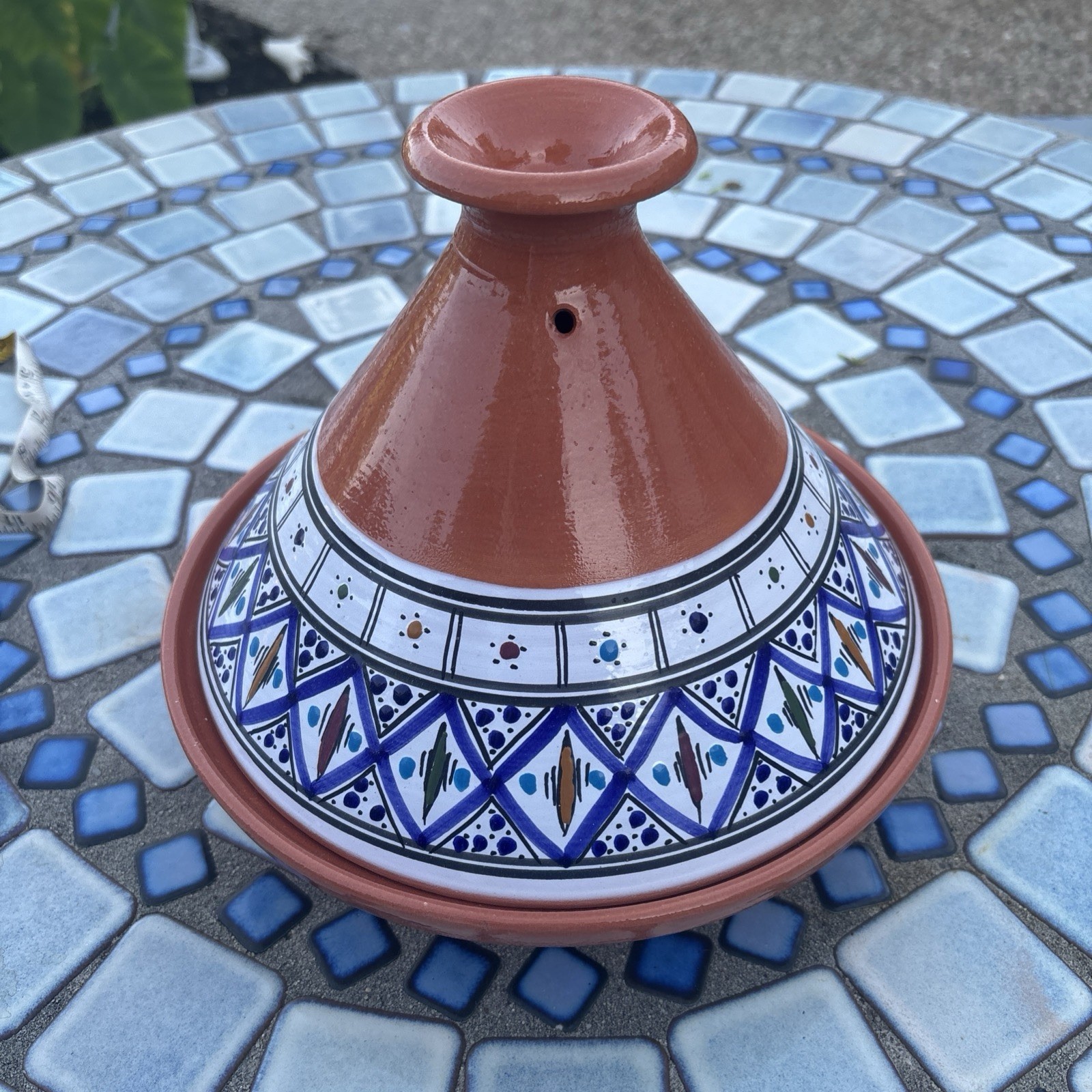 New Hand Made Hand Painted Tagine Moroccan Ceramic Pot for Cooking & Steaming gallery
