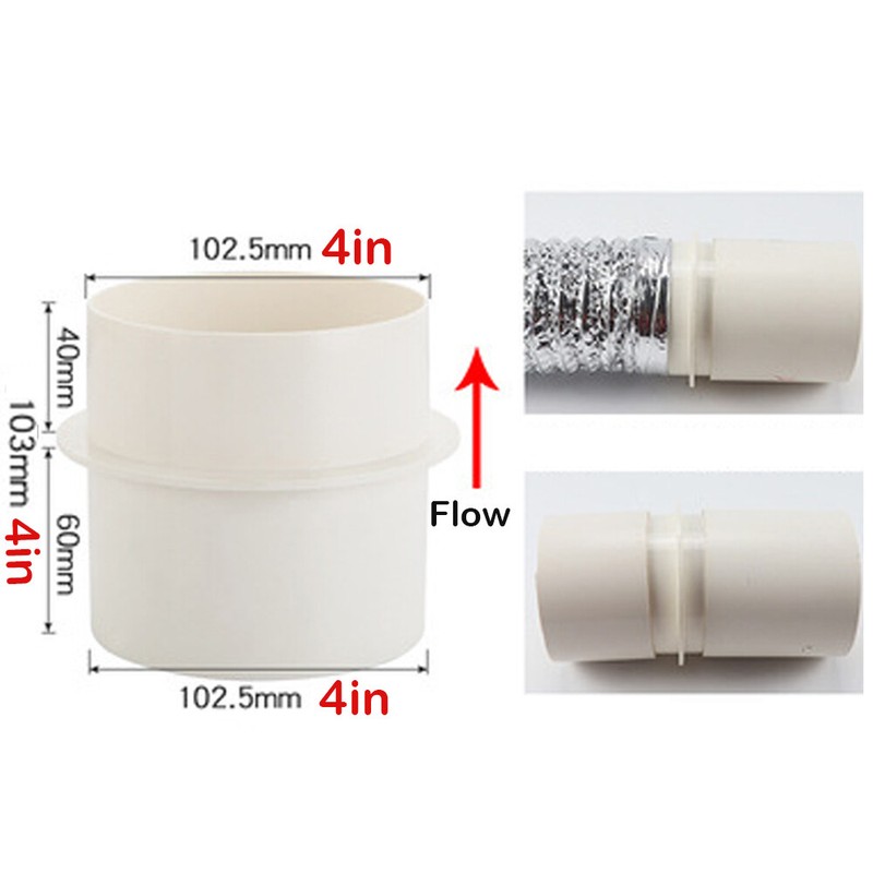 2PCS 4 Inch PVC Backdraft Shutter Damper Draft Blocker for HVAC Extractor Fan gallery