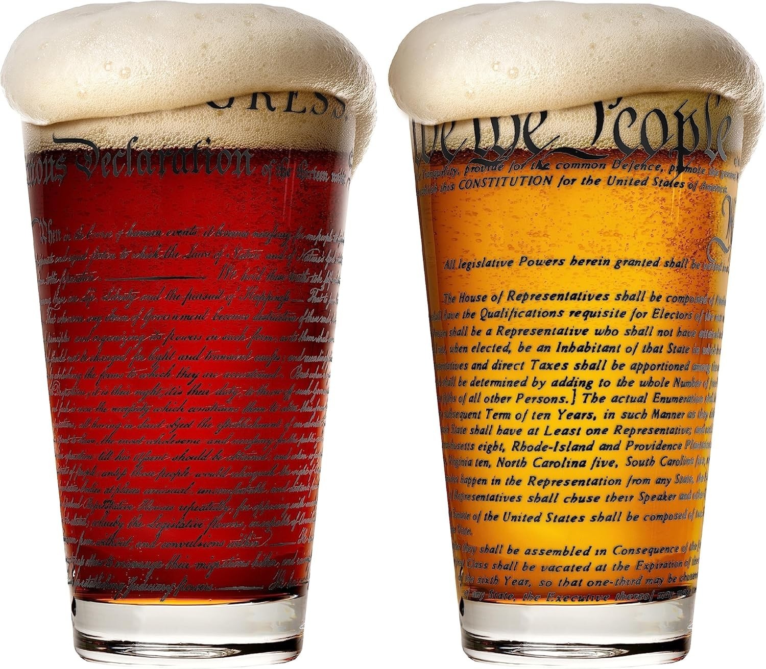 – United States Constitution & Declaration of Independence Glasses (Set of 2)... gallery