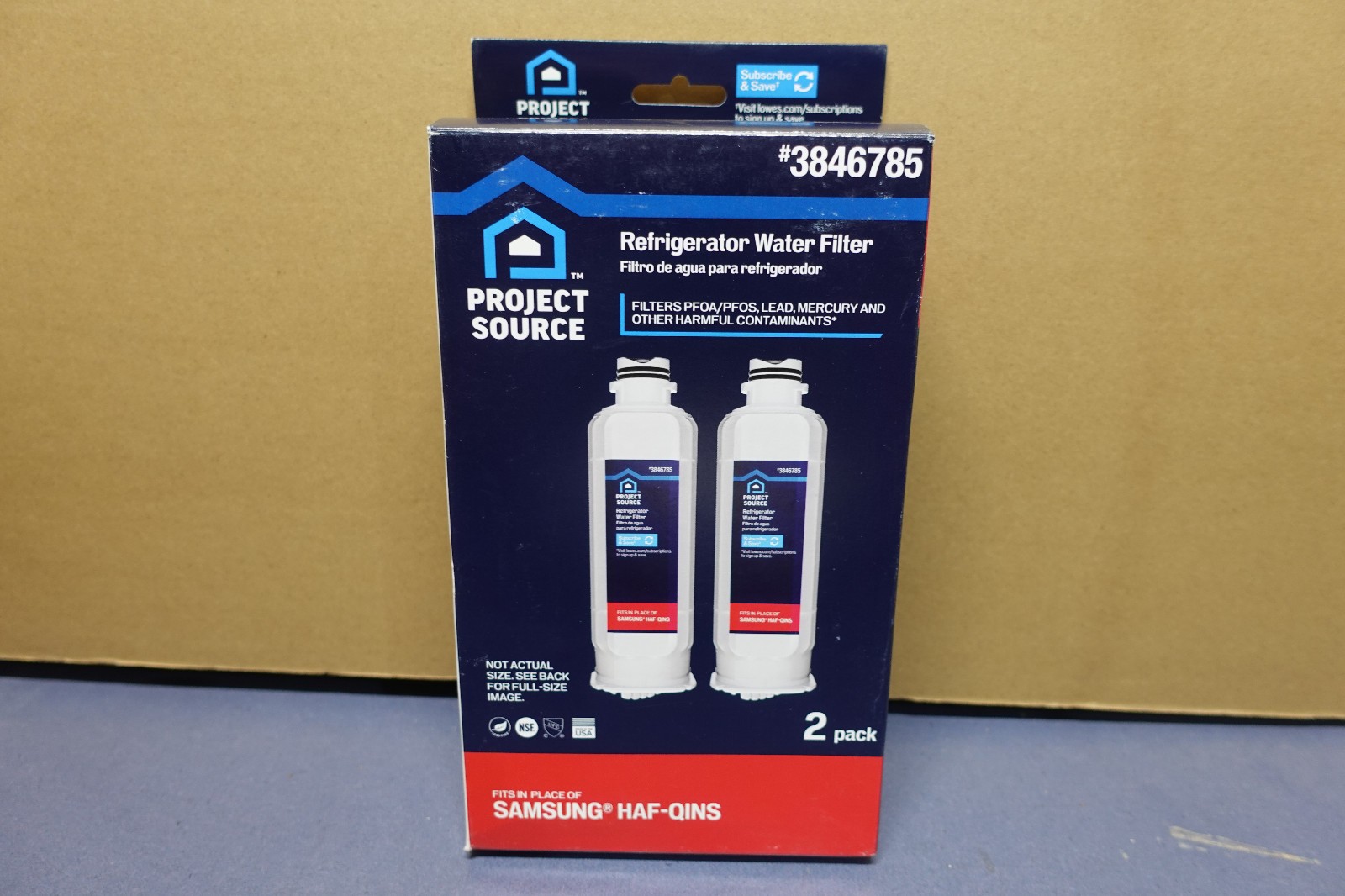 Project Source 3846785 Refrigerator Water Filter S-4-2 Fits Samsung HAF-QINS (2) gallery