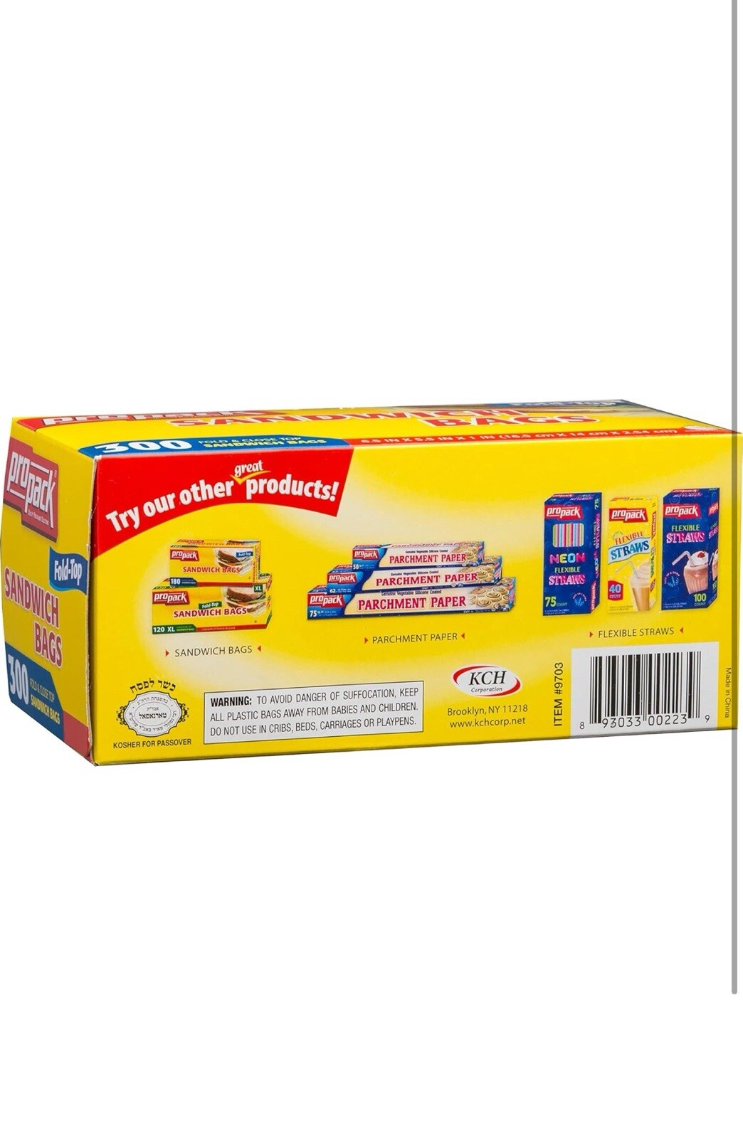 PROPACK Disposable Plastic Sandwich Bags with Fold Close Top 900 BAGS ,... gallery
