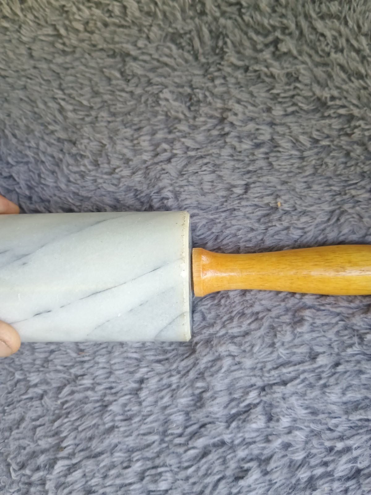 Heavy Real Marble Rolling Pin With Wood Handles 18" 4 lbs 10 oz. gallery