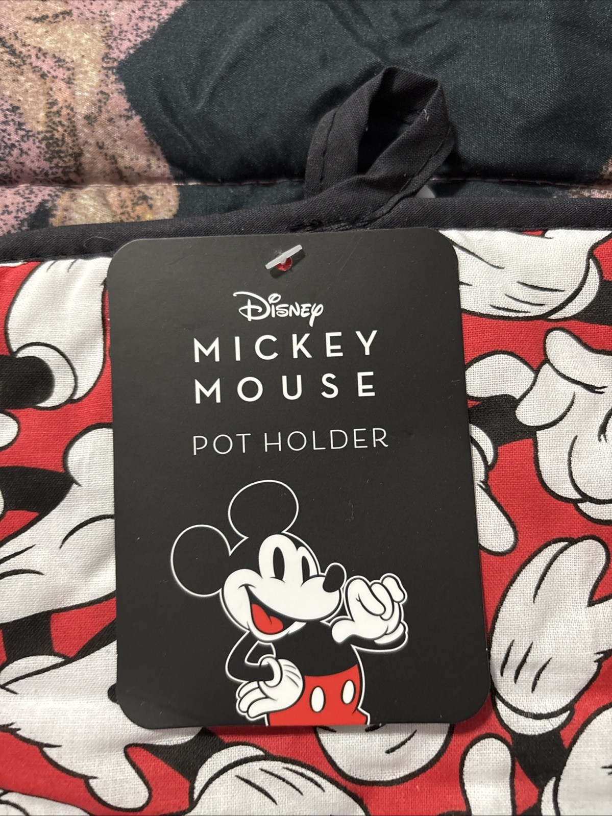 Disney Mickey Mouse Potholder Red & Black Multicolor with Tag gallery