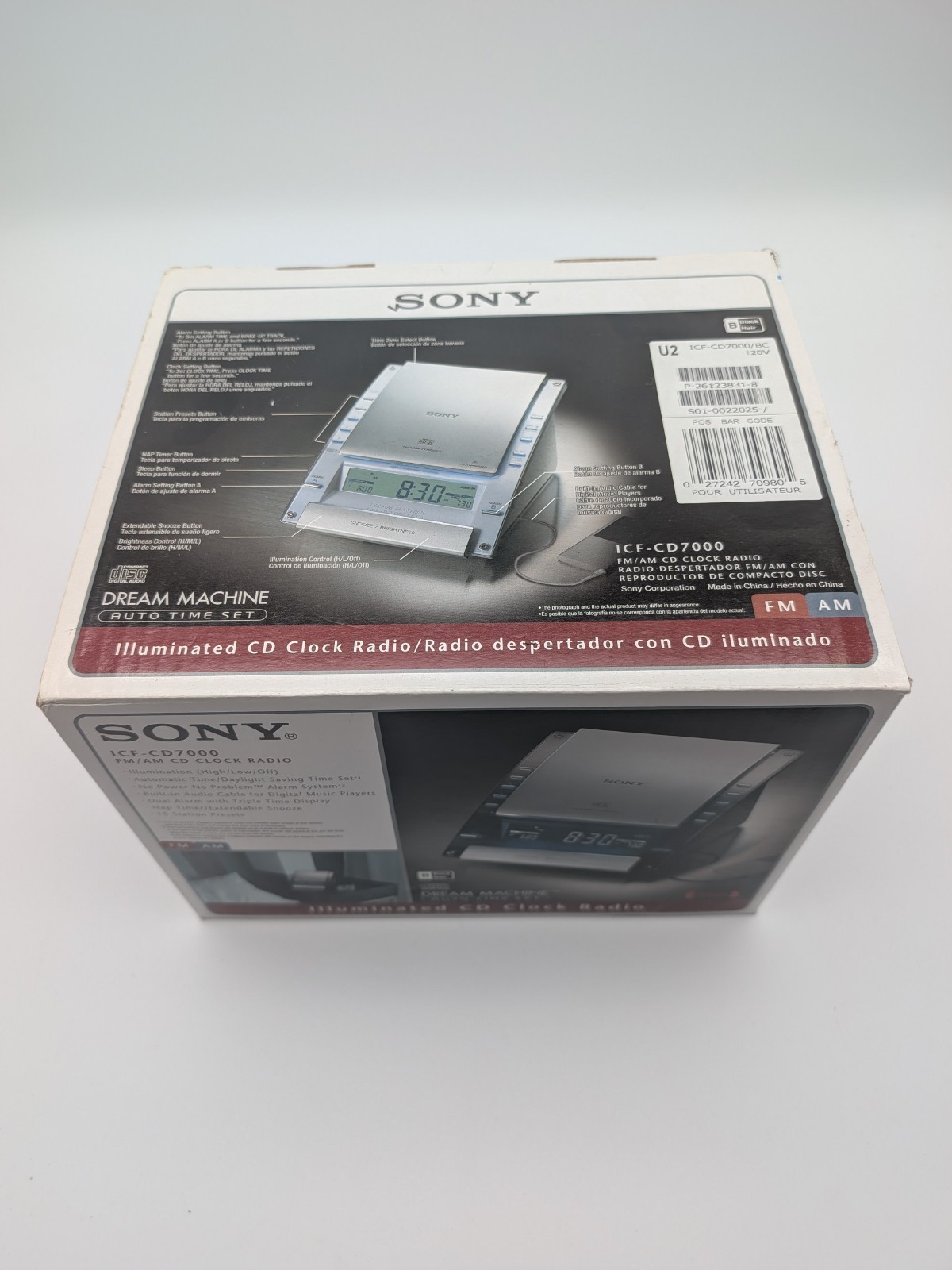 NOS Sony Dream Machine ICF-CD7000 Alarm Clock AM/FM Radio MP3 CD 2007 gallery