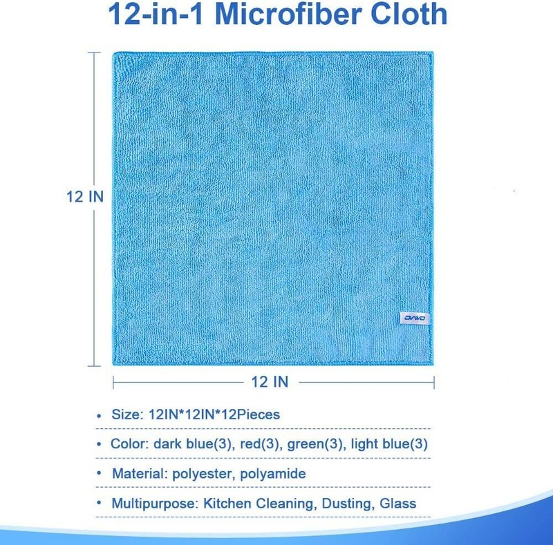 12Pcs Premium Microfiber Cleaning Cloth Highly Absorbent, Lint Free, Scratch Fre gallery