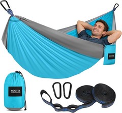 Camping Hammock, Portable Hammocks with Tree Straps & Attached Carry Bag,