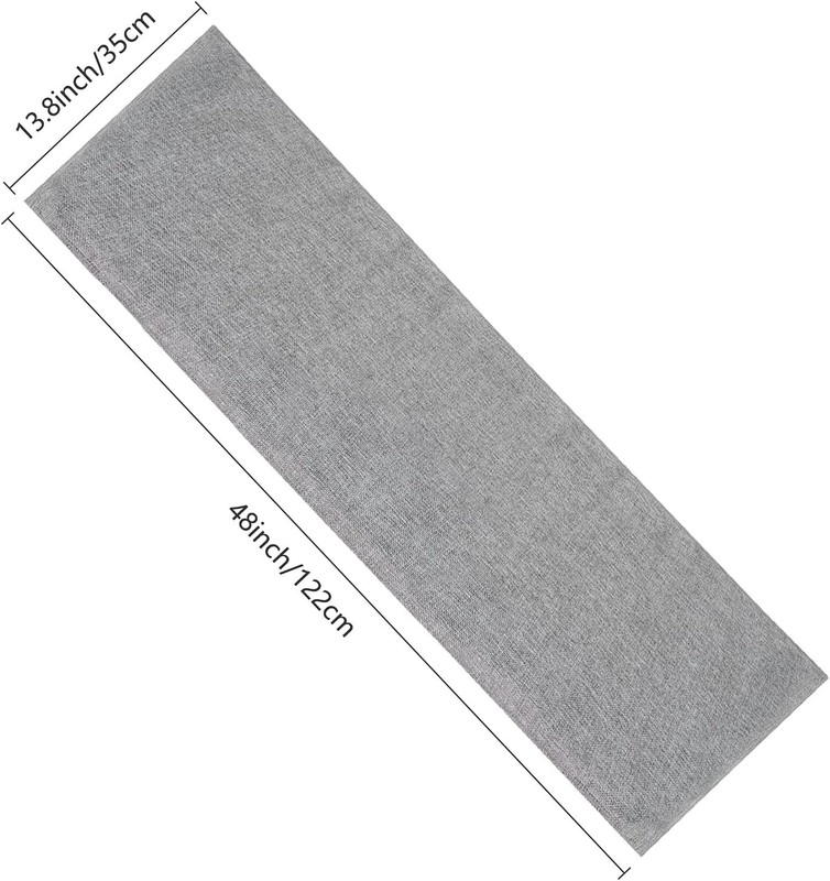 Versatile 14 x 48 Inch Gray Table Runner for Farmhouse Décor & Outdoor Picnics gallery