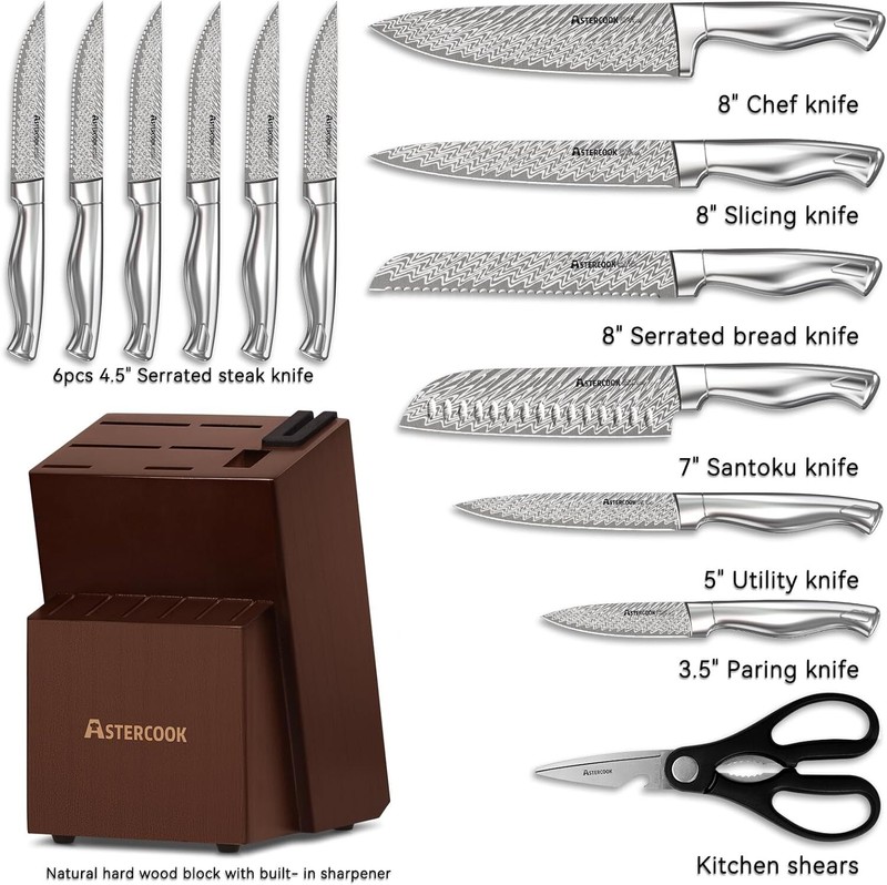 Premium Materials 15-Piece Knife Set - Dishwasher Safe and Built to Last gallery