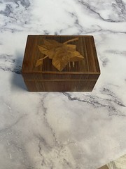 Unique Handmade Wood Nesting Trinket Boxes With Rose Inlays