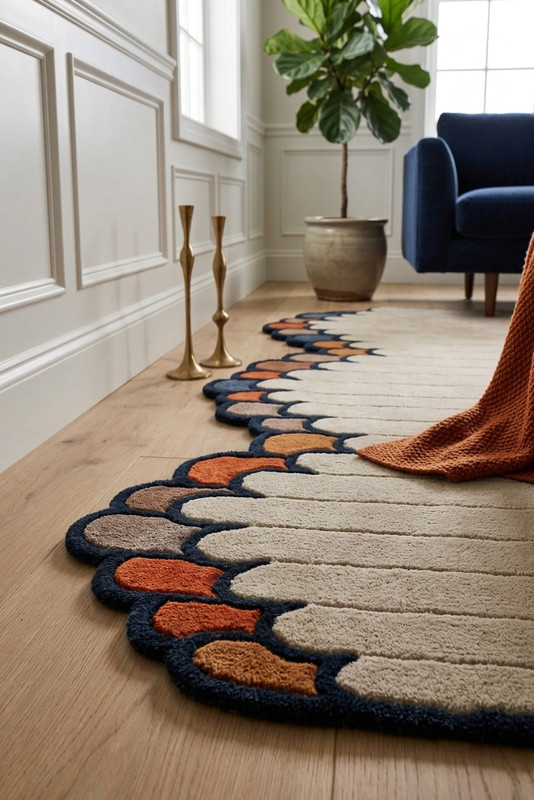 Handmade Abstract 8x10 Area Rug Modern Irregular Organic Shaped Tufted Carpet gallery