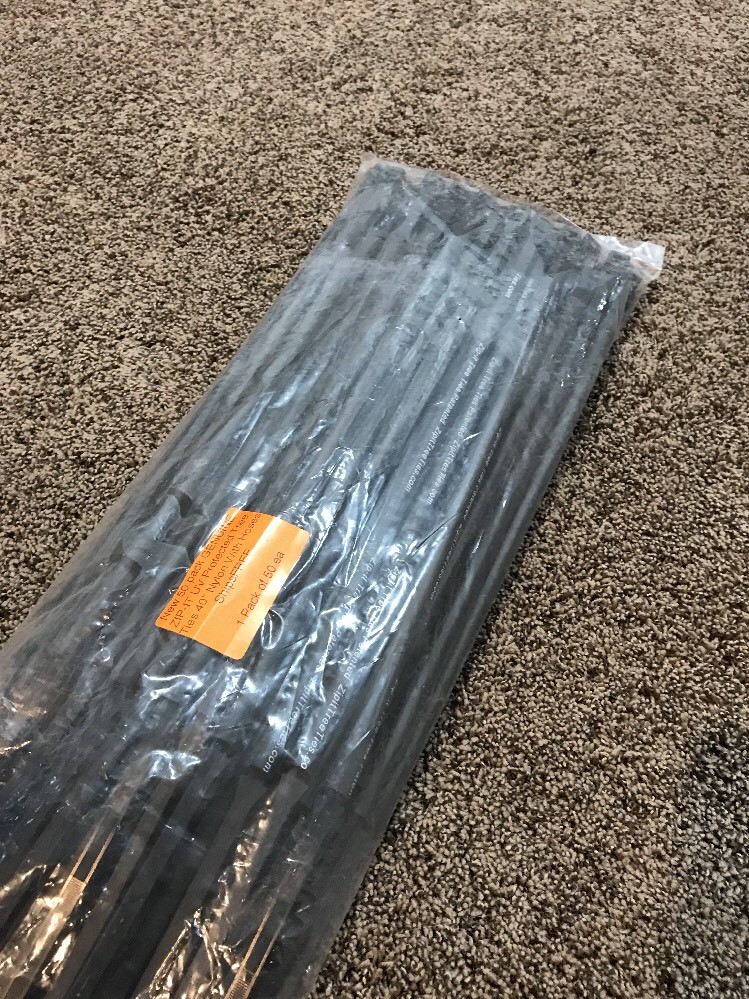 New 50 pack GENUINE ZIP-IT UV Protected Tree Ties 40" Nylon With Hoses ShipsFREE gallery