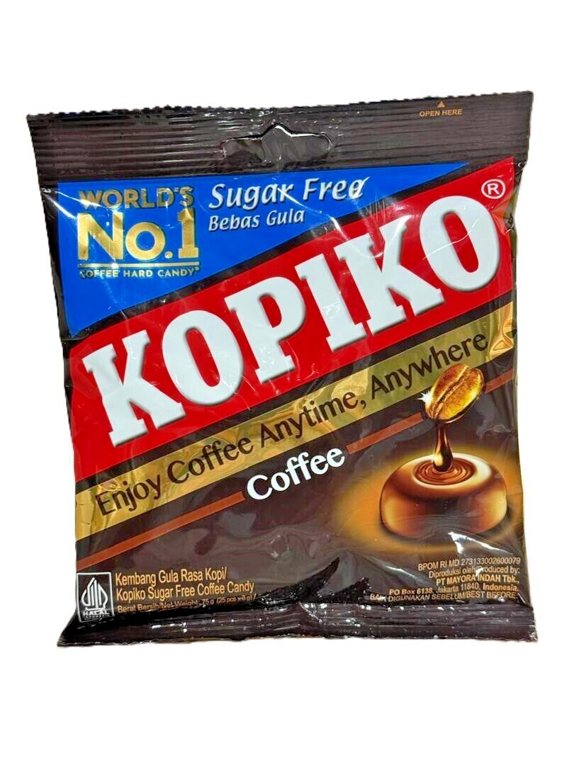 KOPIKO Sugar Free Original Hard Coffee Candy 75g - 5 Packs gallery