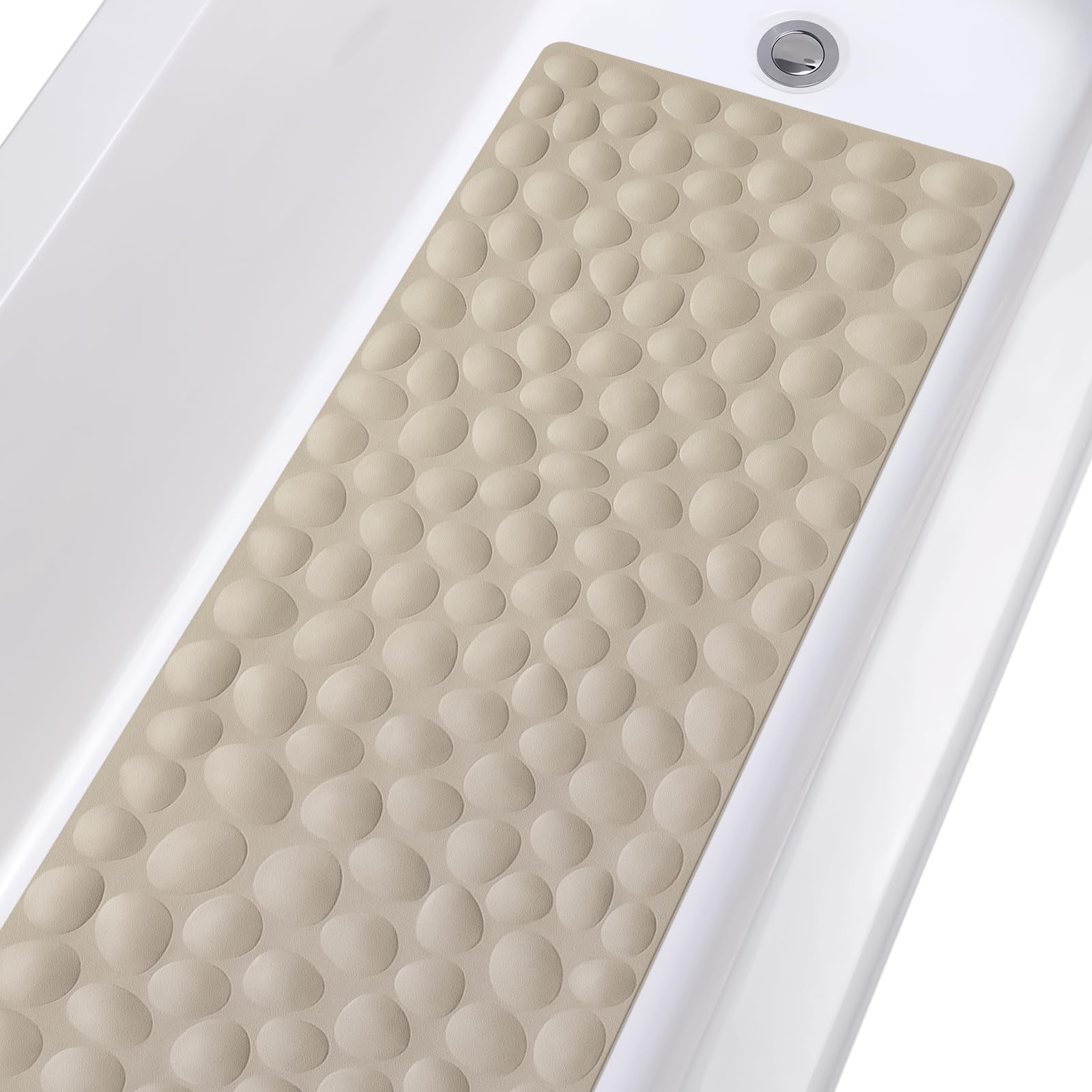 OTHWAY Bathtub Mat Non Slip, Rubber Bath 40" x 16" (Rectangular), Brown gallery