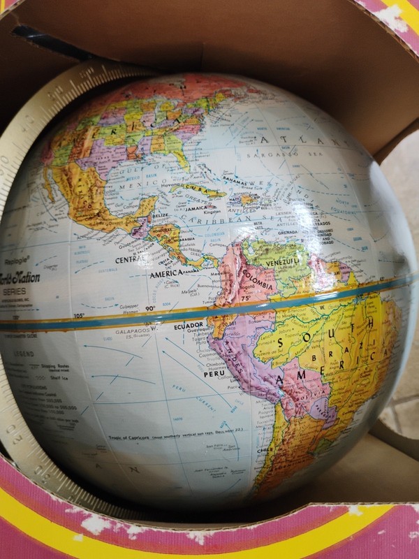 Vintage Replogle Floor Standing Globe 12 Inch. 33 Inches Tall New In Box gallery