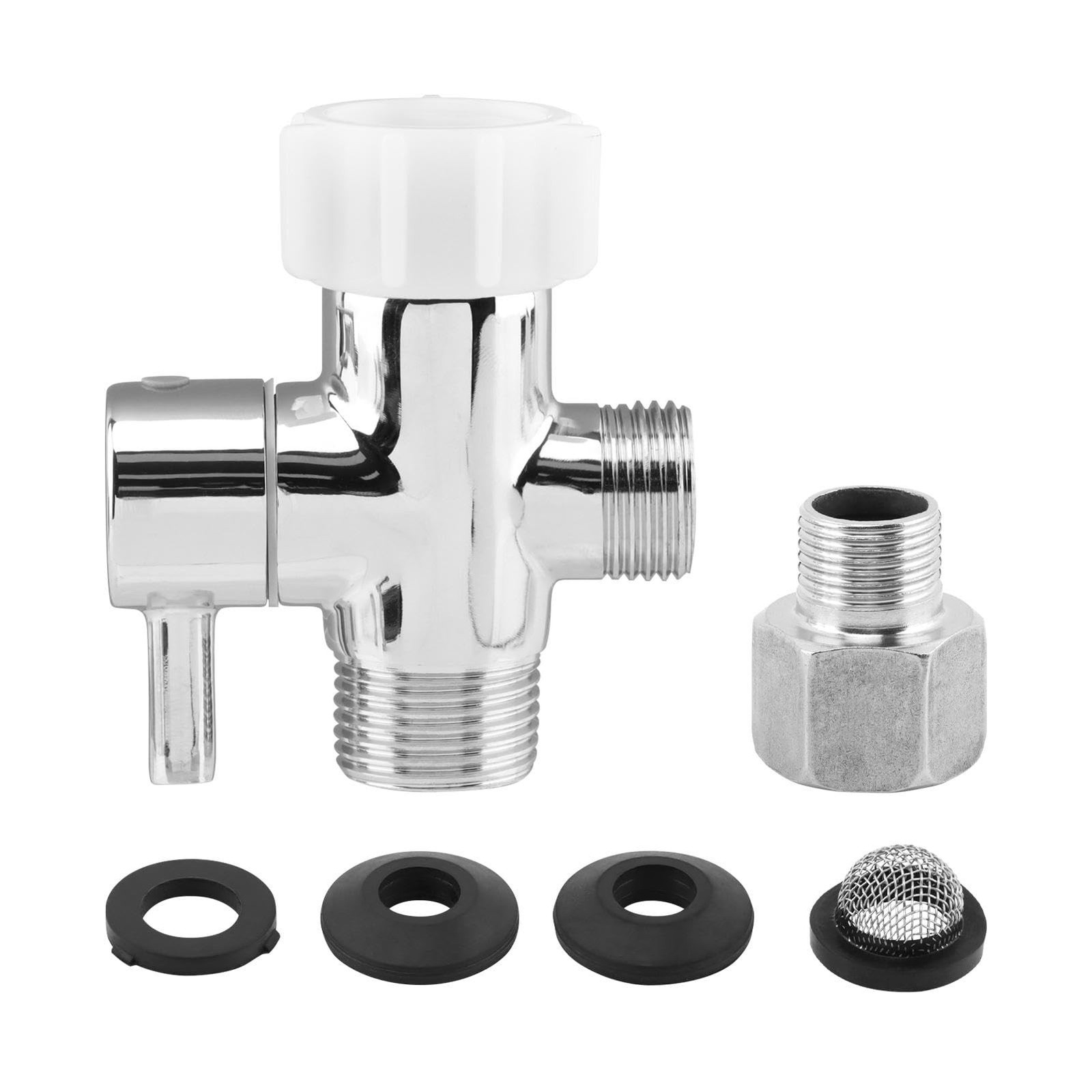 Bidet T Adapter with Shut off Valve, 3 Way T Valve for Bidet (7/8” x 7/8&# gallery