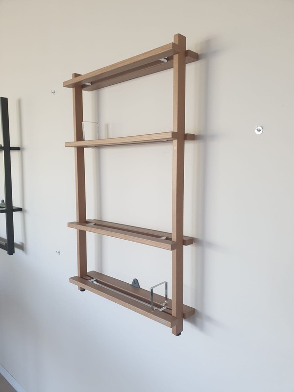 foppapedretti solid beech wood modular bookcase, 60x13x97 gallery