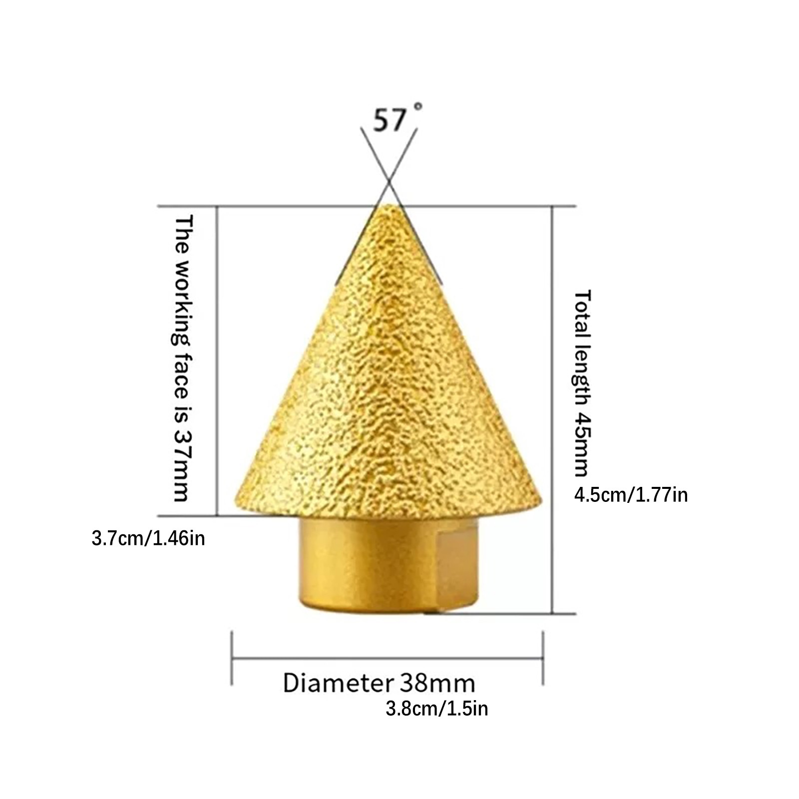M14 57° Diamond Chamfer Bit Parts Milling Tile Cutter Marble Concrete Hole gallery