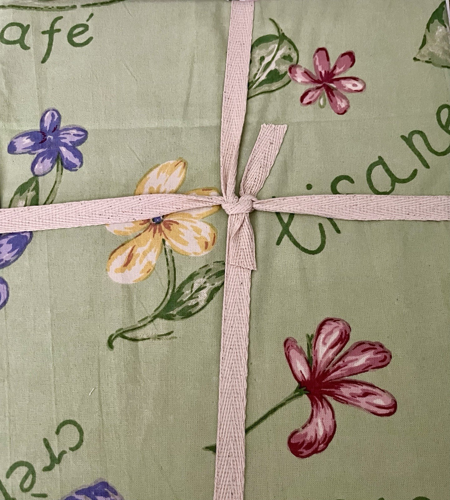 April Cornell Tea Time Cafe Cotton Tablecloth 36x36& 4 Napkins Multicolor New gallery