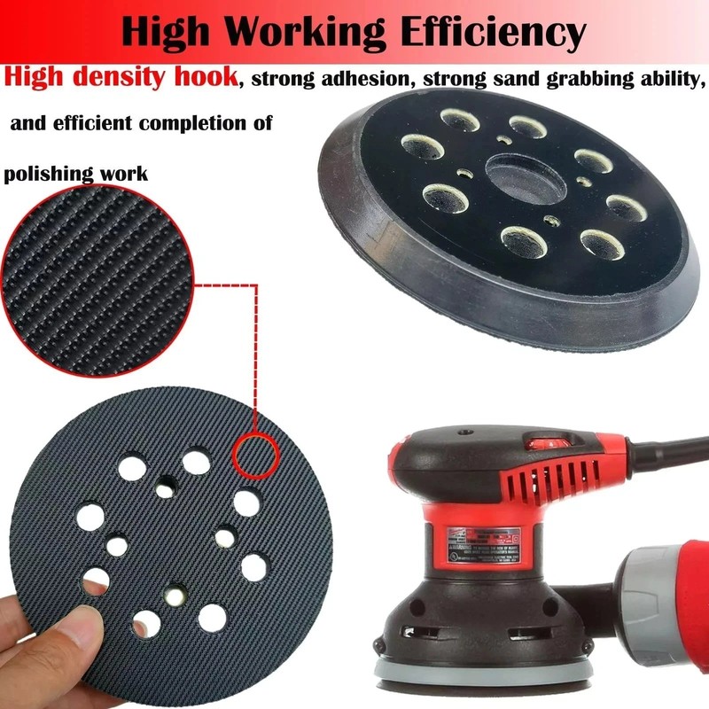 2 Pack 5 Inch 8 Hole Hook and Loop Sander Pad for Milwaukee 6021-21 6034-21 gallery