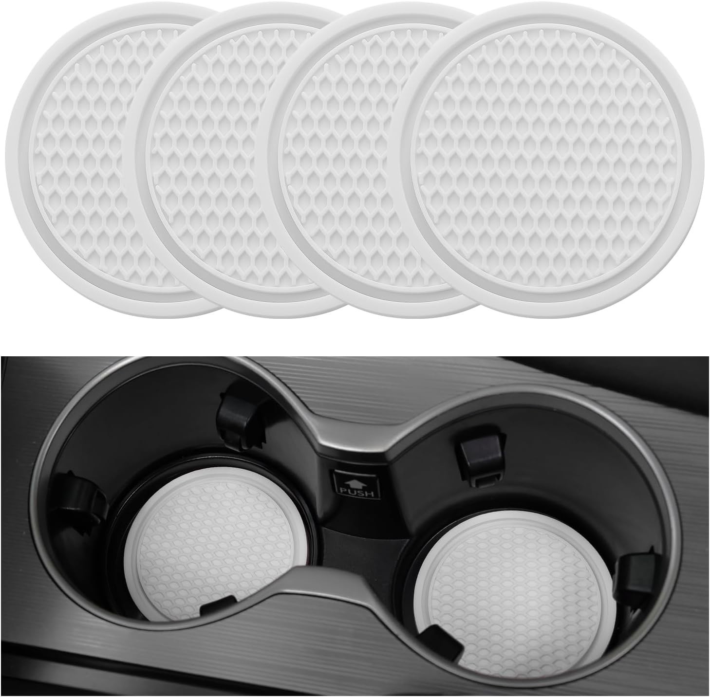 Car Cup Coaster, 4PCS Universal Non-Slip Cup Holders Embedded in Ornaments Co... gallery