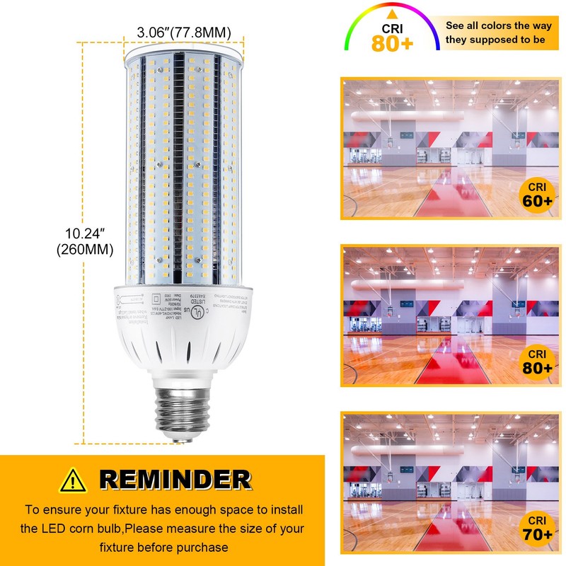 60W LED Bulbs Corn Light 9000Lumen 5000K Daylight Home Lamp E26/E39 Base UL&DLC gallery