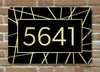Customized Home Address Plaque Metal 12" x 8" Gold or Silver Number House Sign gallery