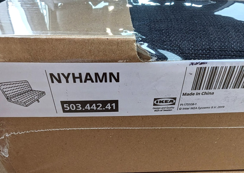 Ikea NYHAMN Sleeper Sofa / Sofa Bed Cover Slipcover SKIFTEBO ANTHRACITE New! gallery