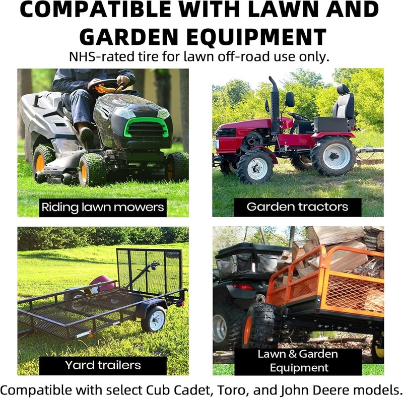 13x5.00-6 Solid Tire & Wheel Assembly – Puncture-Proof for Lawn Equipment gallery