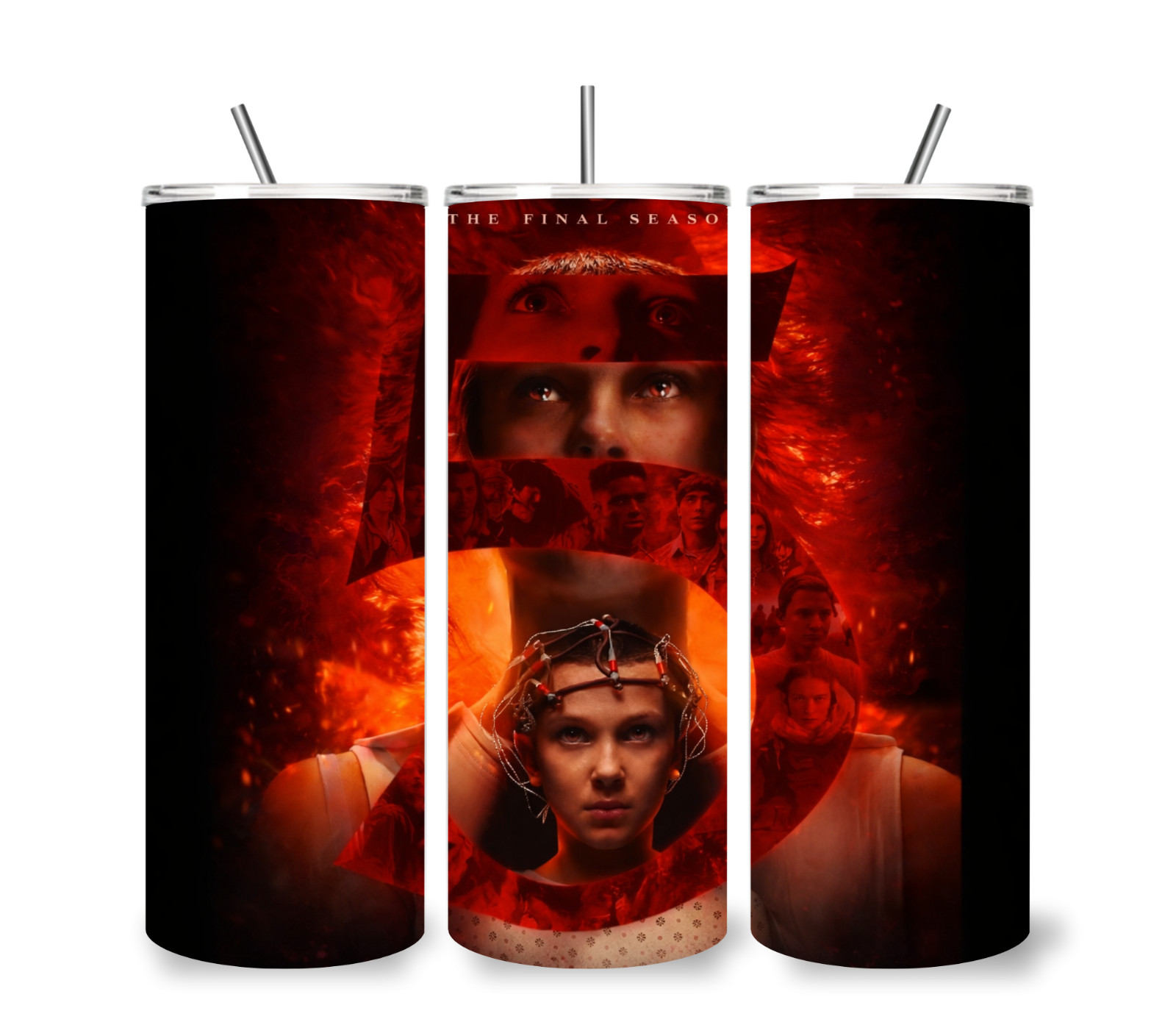 Stranger Things 20 OZ STAINLESS STEEL TUMBLER CUP +LID/STRAW gallery